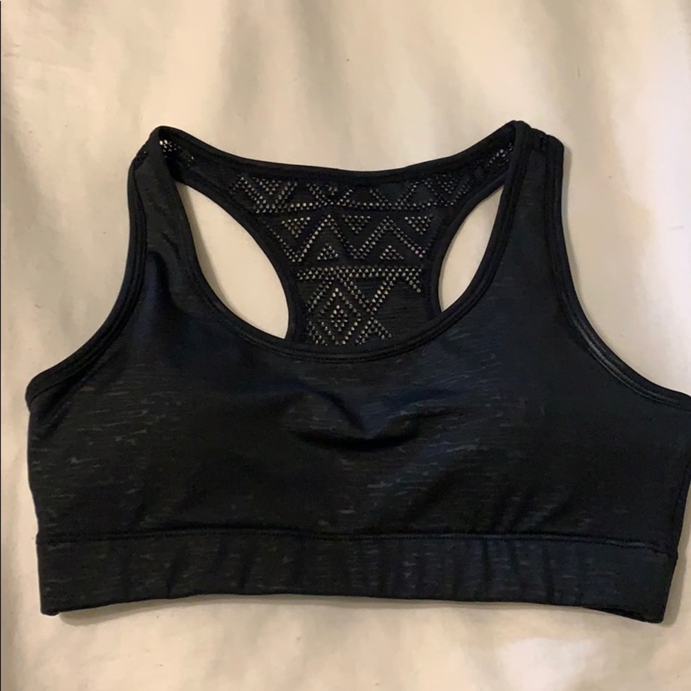 Zyia black lace bomber bra small